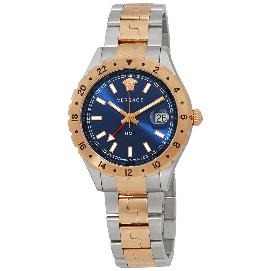 versace hellenyium gmt blue dial men's watch v11060017 versace hellenyium gmt blue dial men's watch v11060017