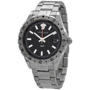 versace hellenyium gmt black dial men's watch v1102 0015