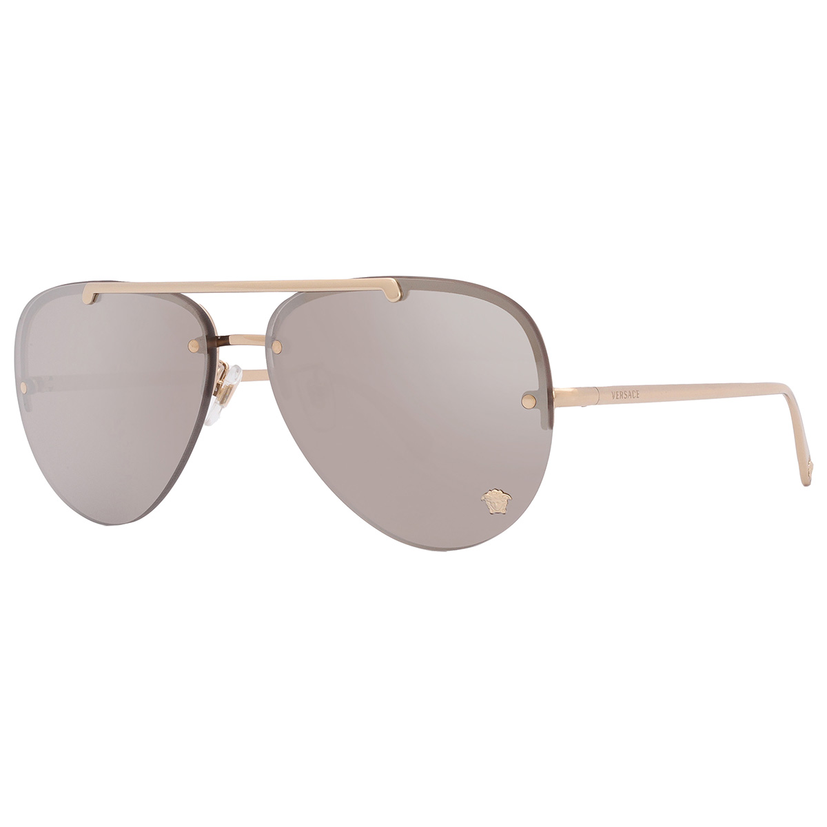 versace light grey silver mirror pilot ladies sunglasses ve2231 12526g 60 versace light grey silver mirror pilot ladies sunglasses ve2231 12526g 60