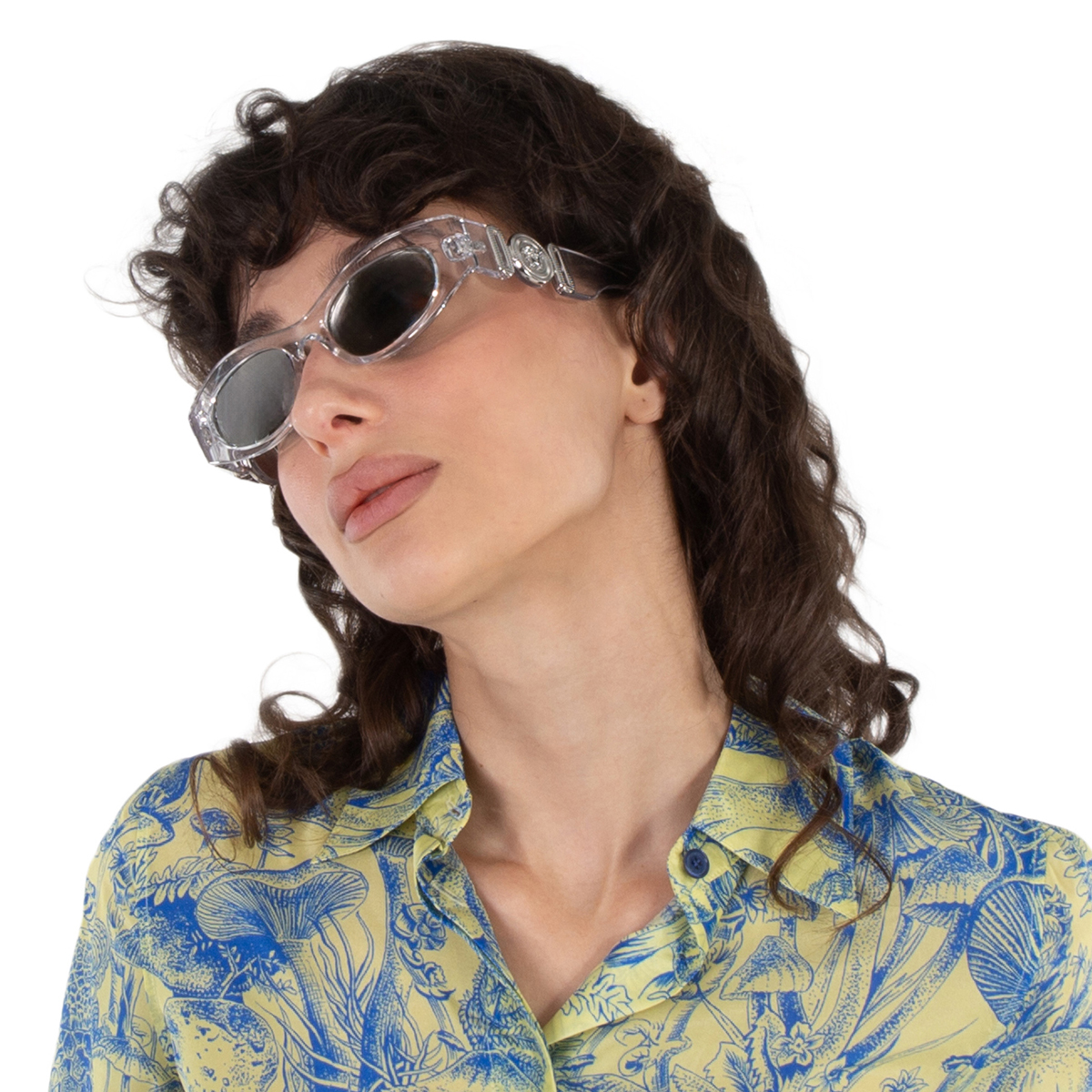 versace silver mirror oval ladies sunglasses ve4480u 148/30 51 versace silver mirror oval ladies sunglasses ve4480u 148/30 51