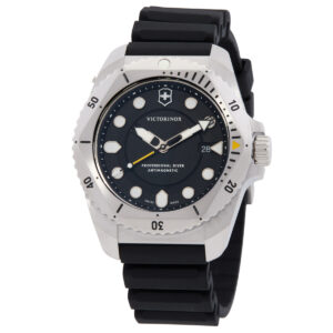 victorinox dive pro quartz black dial men's watch 241990