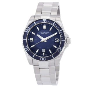 victorinox maverick quartz blue dial men's watch 242007