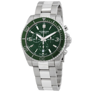 victorinox maverick quartz green dial men's watch 241946