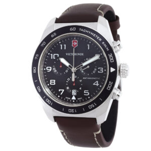 victorinox swiss army chronograph quartz black dial men's watch 242046