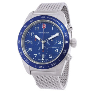 victorinox swiss army chronograph quartz blue dial men's watch 242049