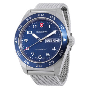 victorinox swiss army quartz blue dial men's watch 242042