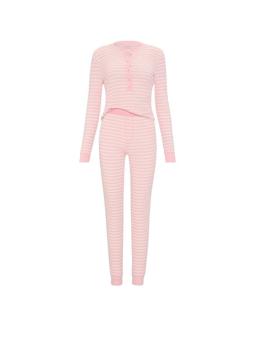 soft thermal henley long pajama set soft thermal henley long pajama set