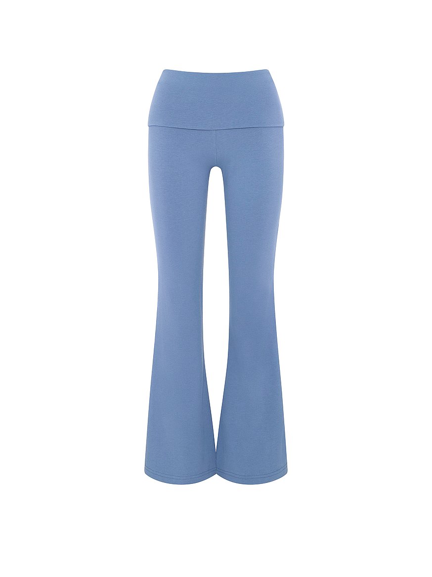 cotton foldover flare legging cotton foldover flare legging