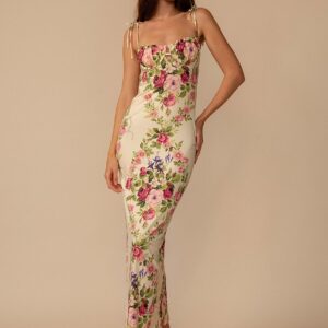 petal long slip dress