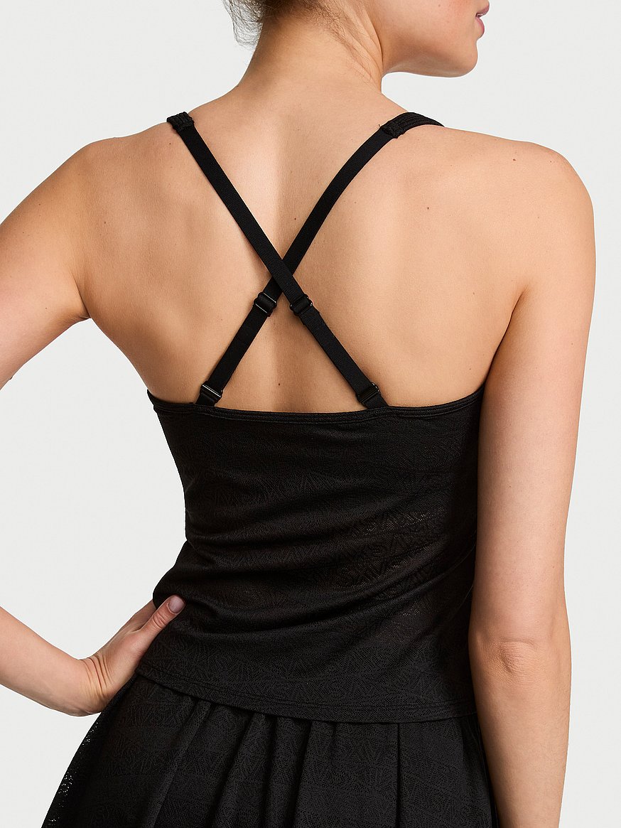 vsx logo lace tank top vsx logo lace tank top