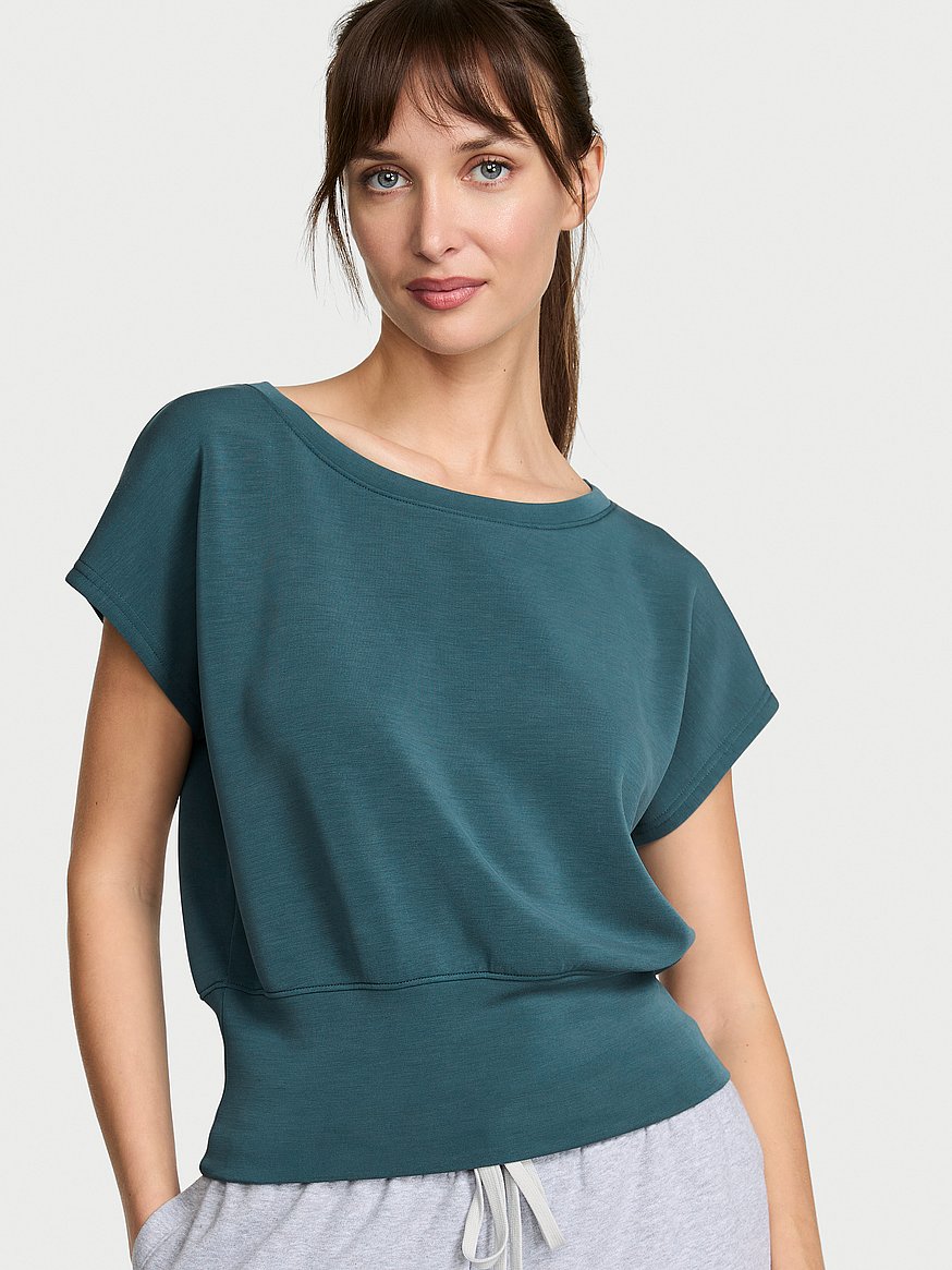 featherweight knit short sleeve top featherweight knit short sleeve top