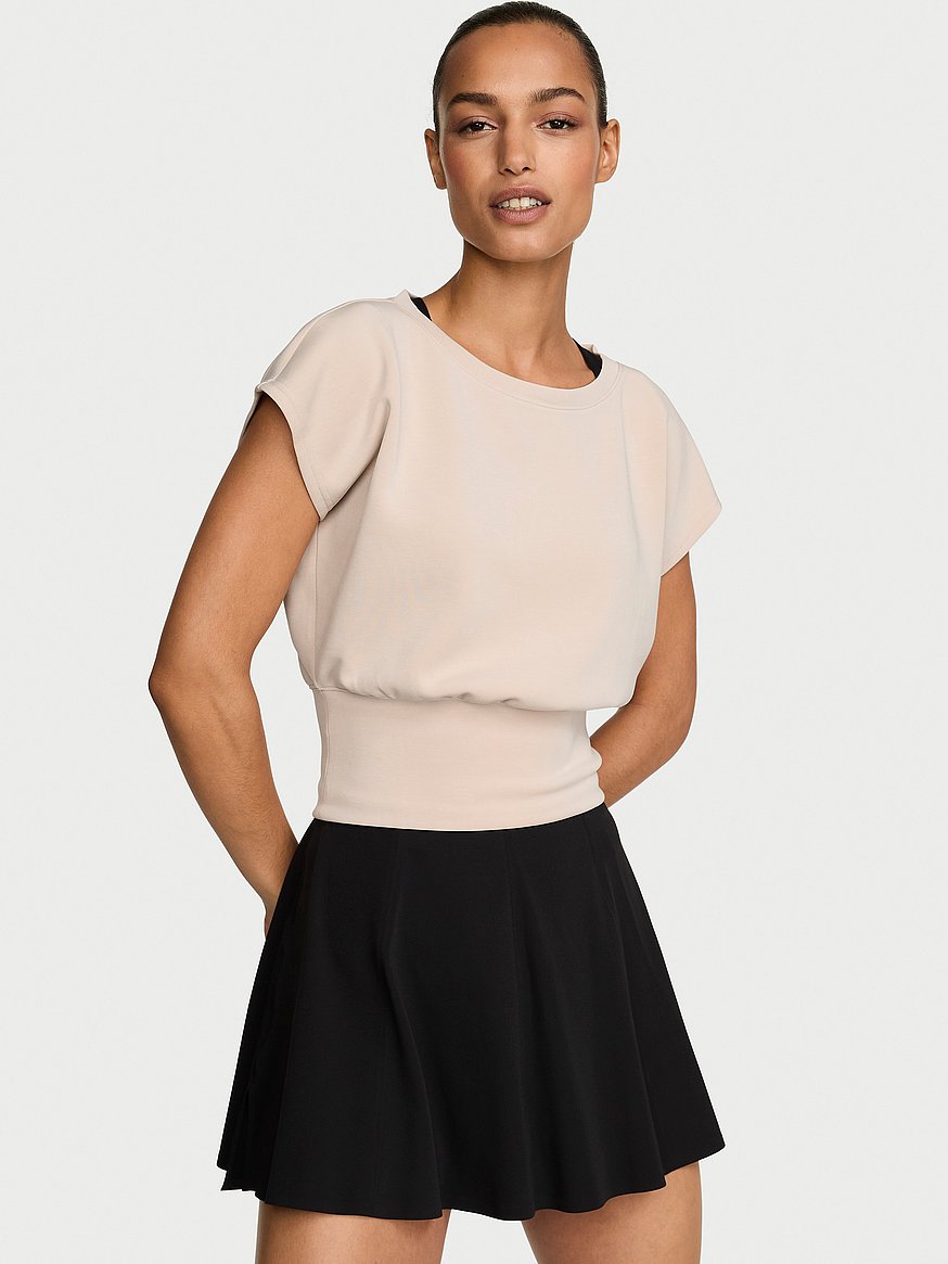 featherweight knit short sleeve top featherweight knit short sleeve top