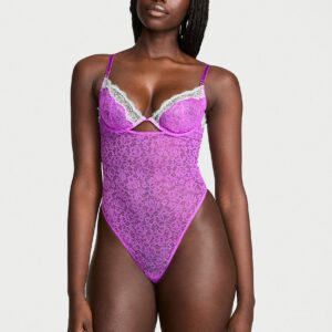 tease lace cupped bodysuit