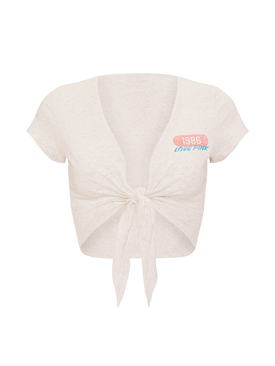 campus cotton™ front tie cropped top campus cotton™ front tie cropped top