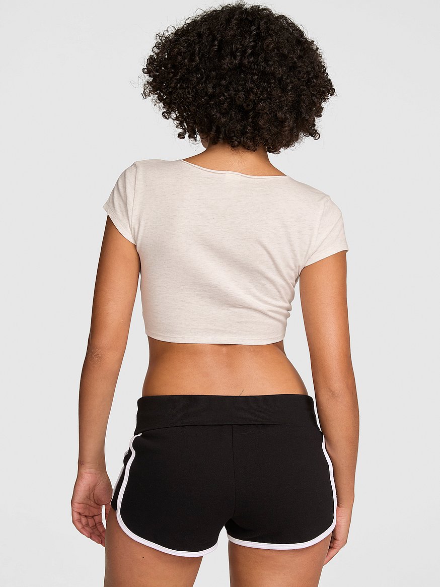 campus cotton™ front tie cropped top campus cotton™ front tie cropped top