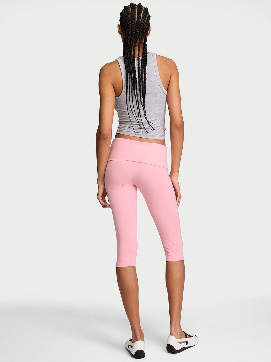 cotton foldover capri legging cotton foldover capri legging