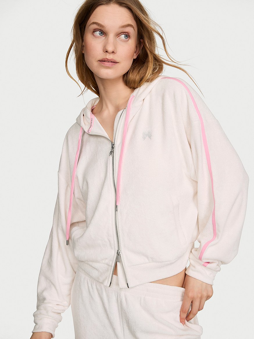 micro terry full zip hoodie micro terry full zip hoodie
