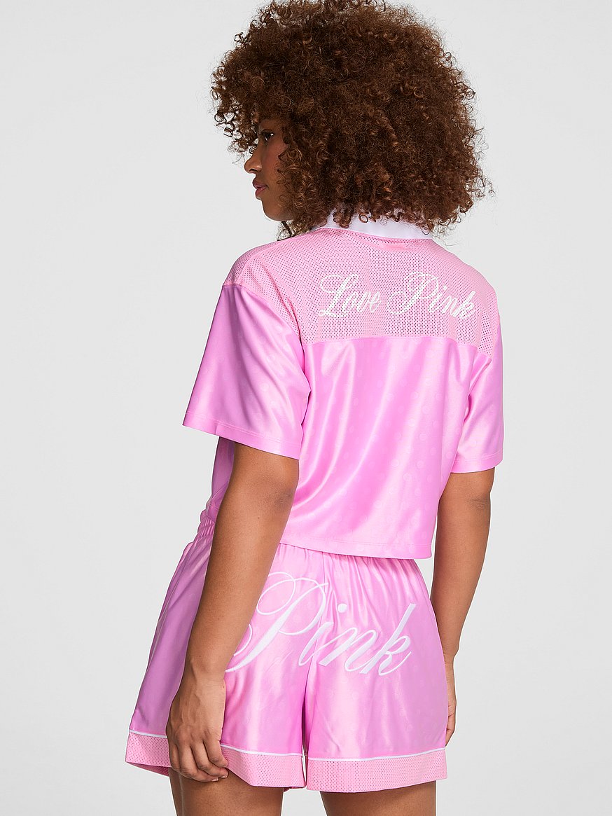 satin cropped boxy jersey satin cropped boxy jersey