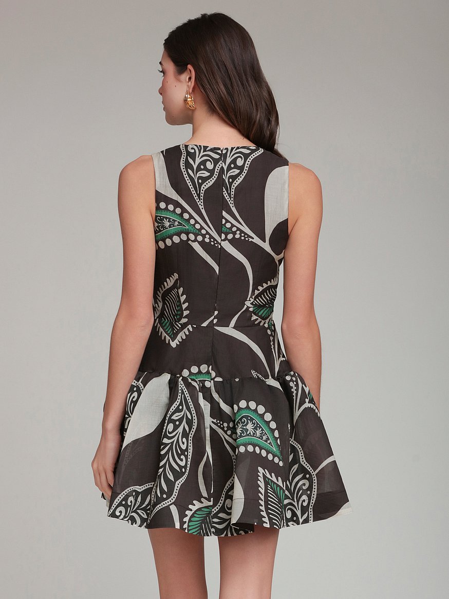paisley square neck mini dress paisley square neck mini dress