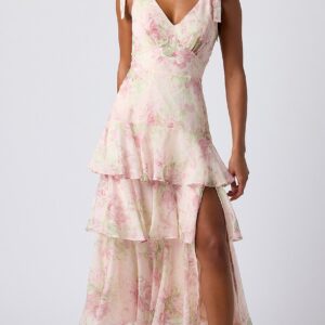 arya tiered midi dress